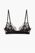 Obsession Lace - Mesh and Silk Triangle in Black