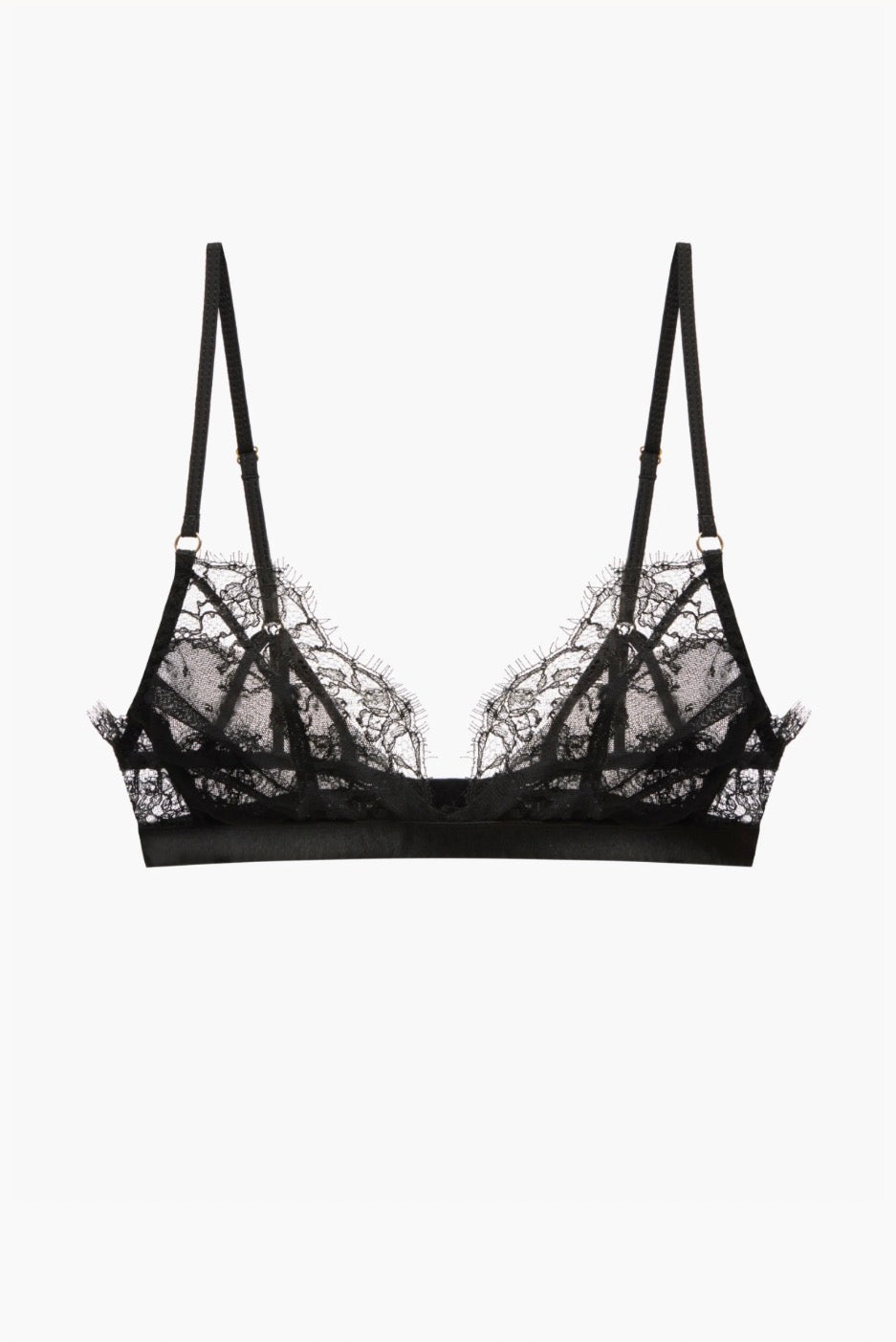 Obsession Lace, Mesh and Silk Triangle in Ivory