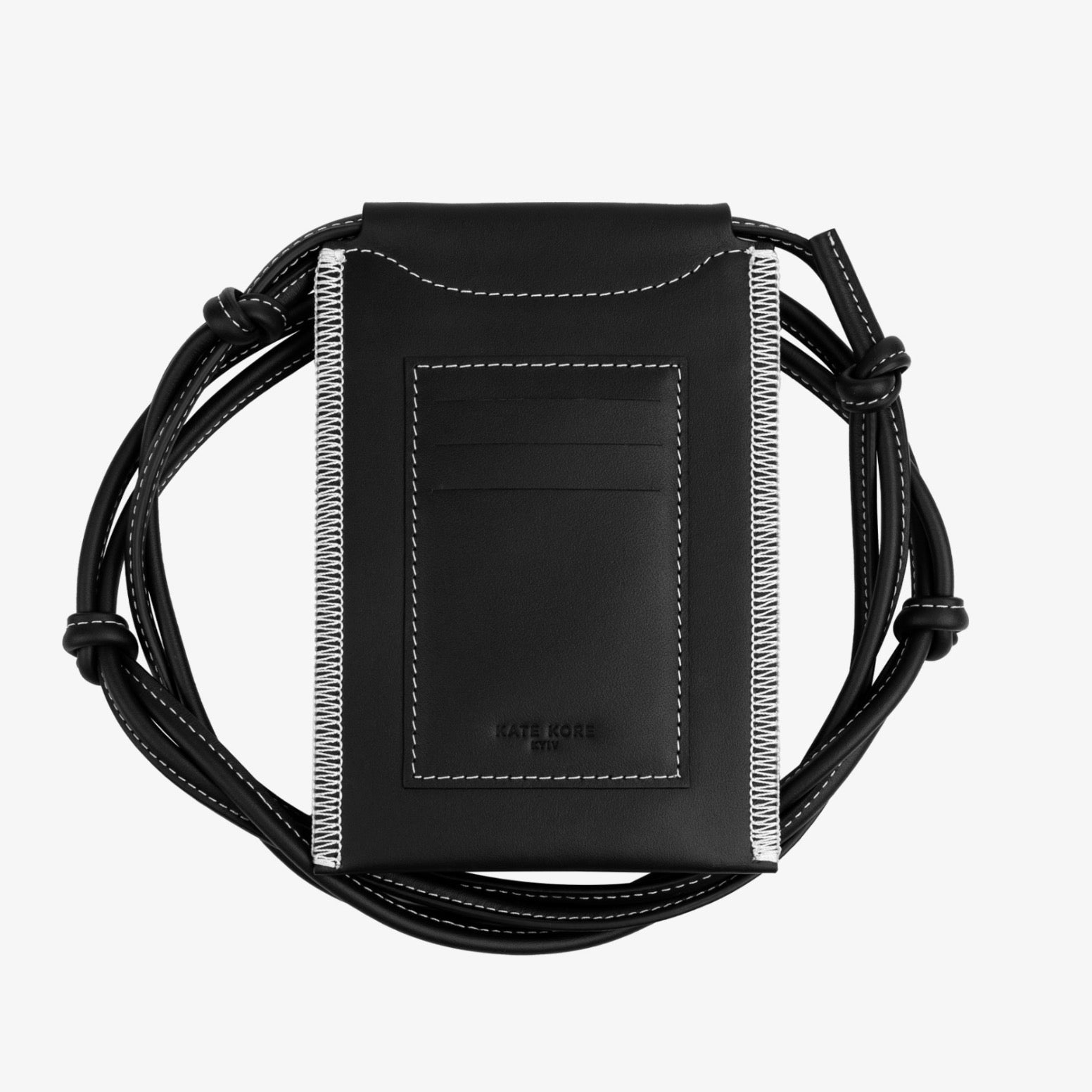 Accent Phone Pouch Black/White