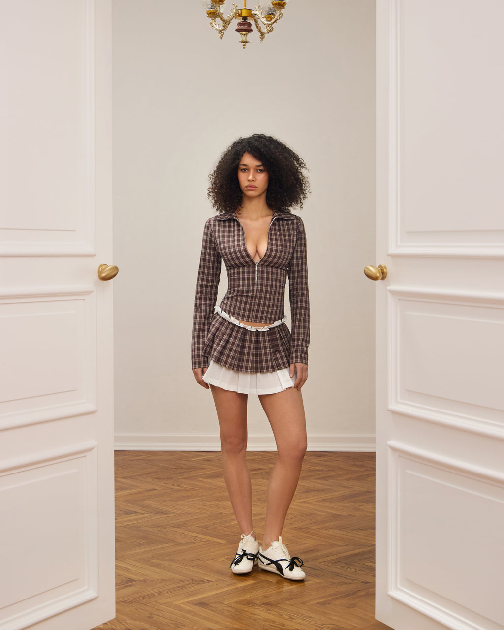 Checked Mini Skirt