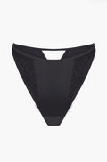 Obsession Silk and Lace Tanga in Black