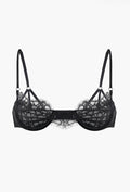 Obsession Lace and Mesh Balconette in Black