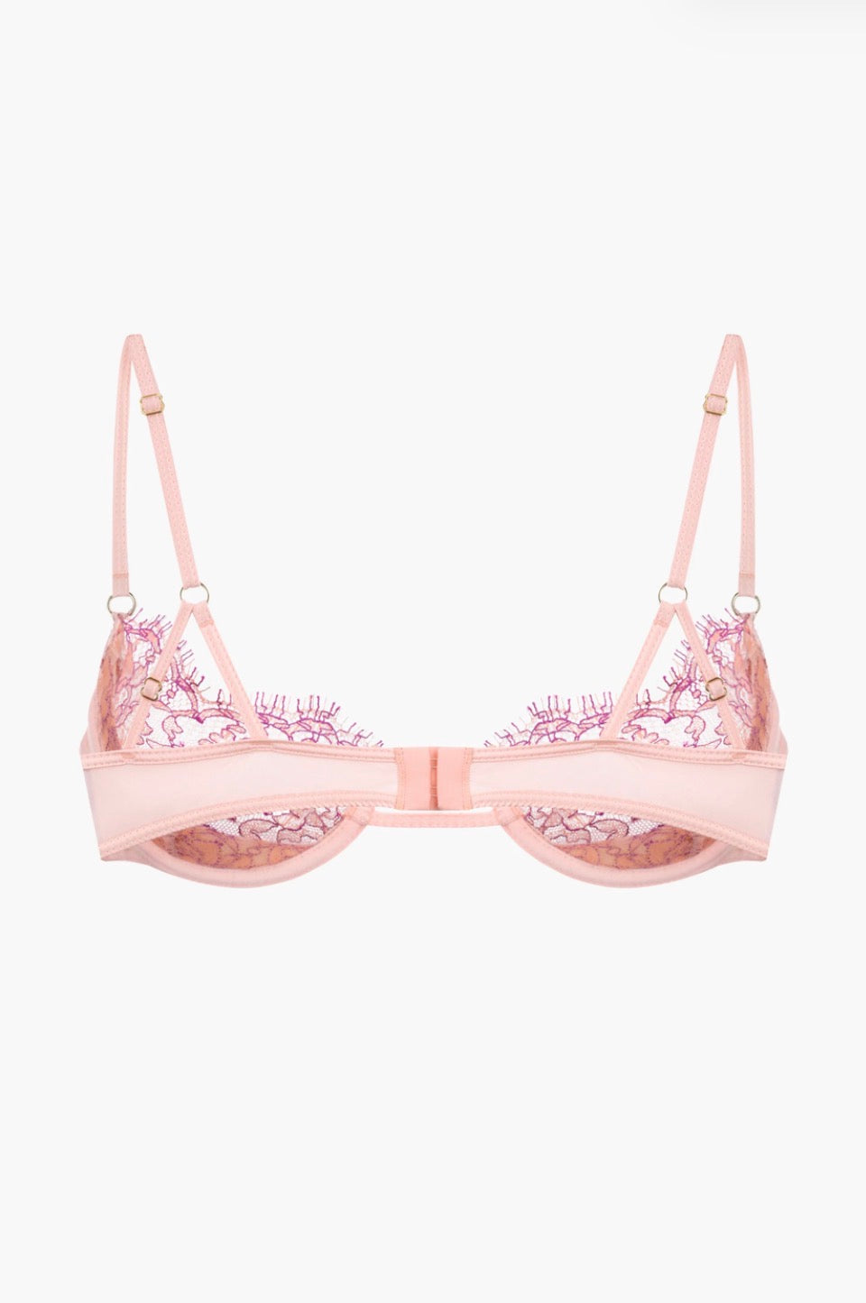 Passion Lace and Silk Balconette in Peach-Orange