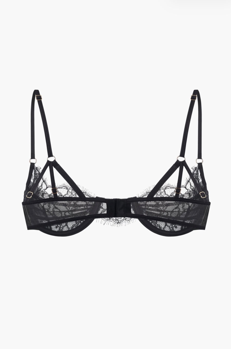 Obsession Lace and Mesh Balconette in Black