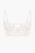 Obsession Lace and Mesh Bustier in Ivory