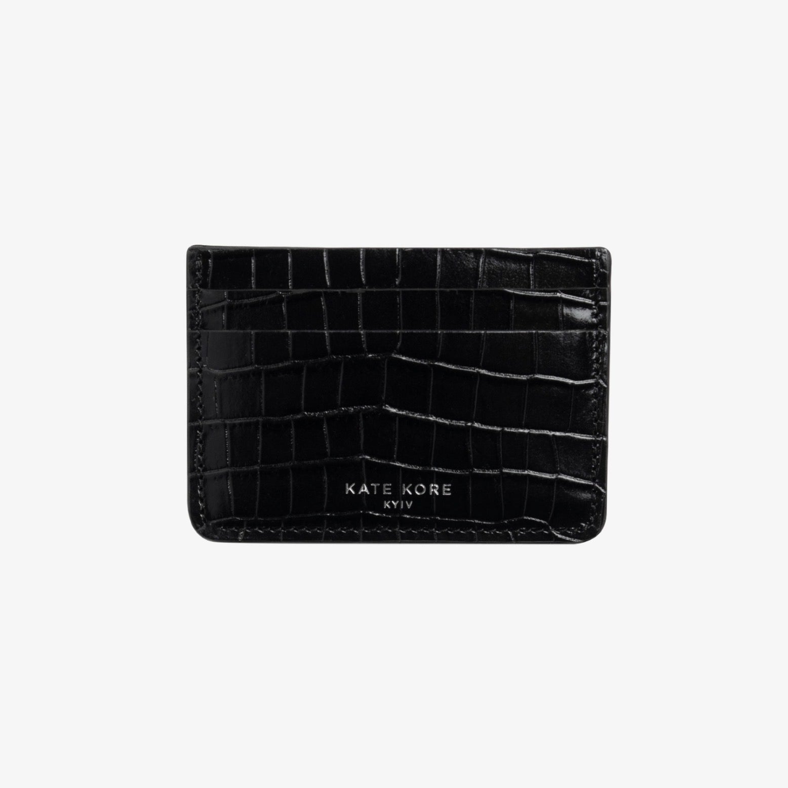 Card Holder Croco Black