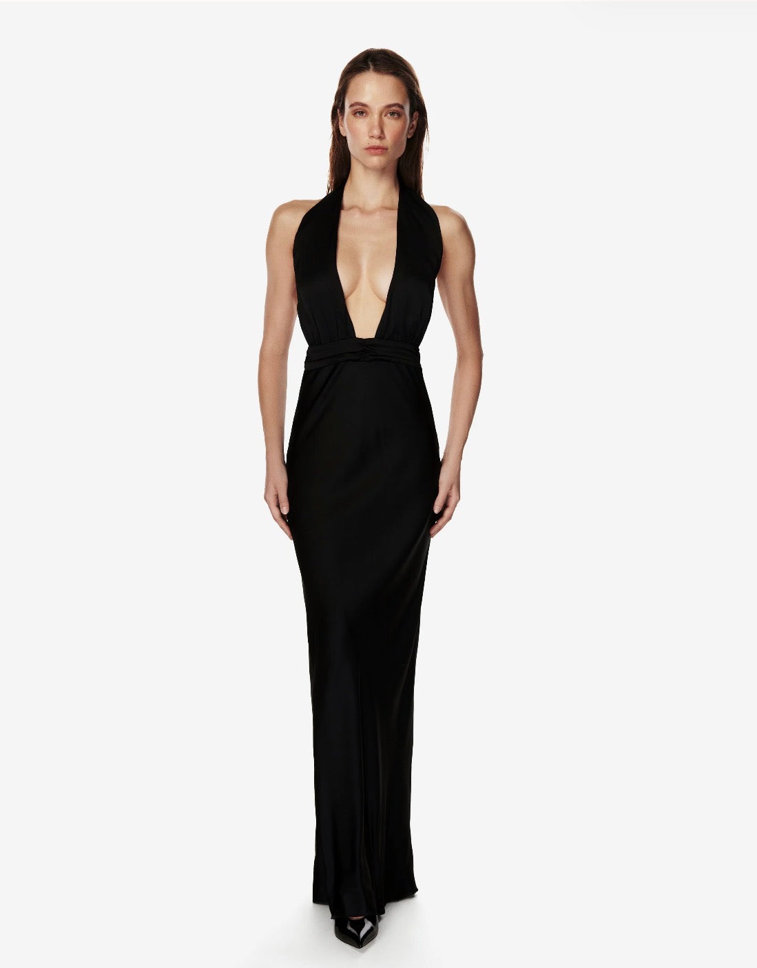 Soirée Black Viscose Dress