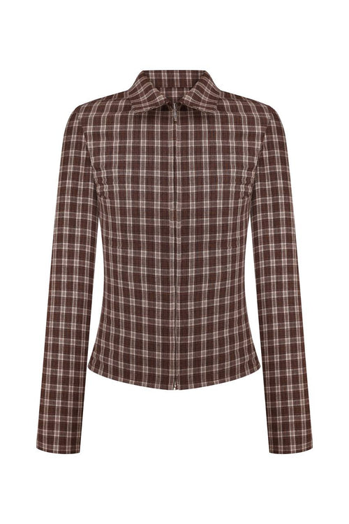 Brown Checked Shirt