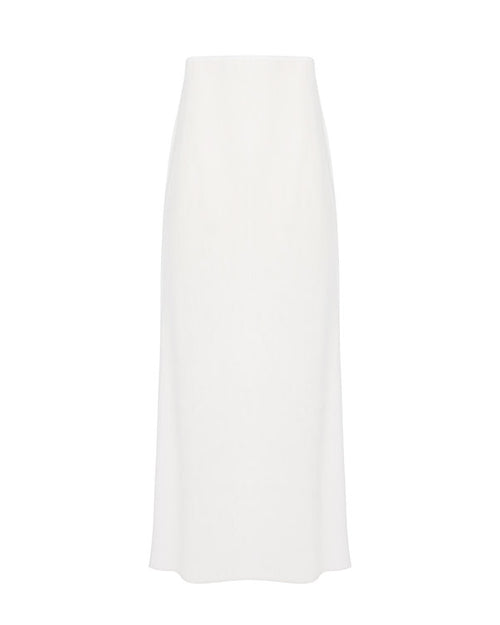 Blossom Flow White Maxi Skirt