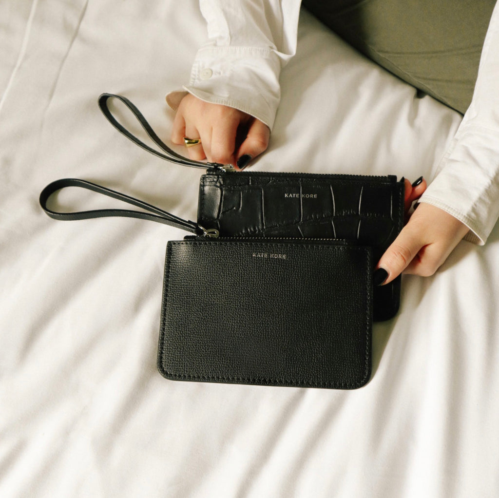 Saffiano Mini Wallet Black