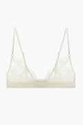 Obsession Lace, Mesh and Silk Triangle in Ivory
