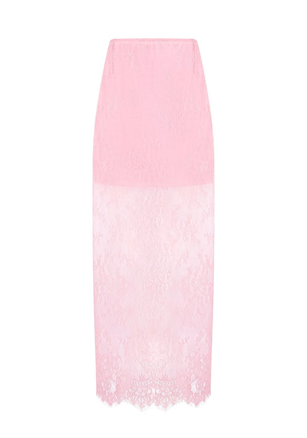 Aurora Lace Pink Midi Skirt
