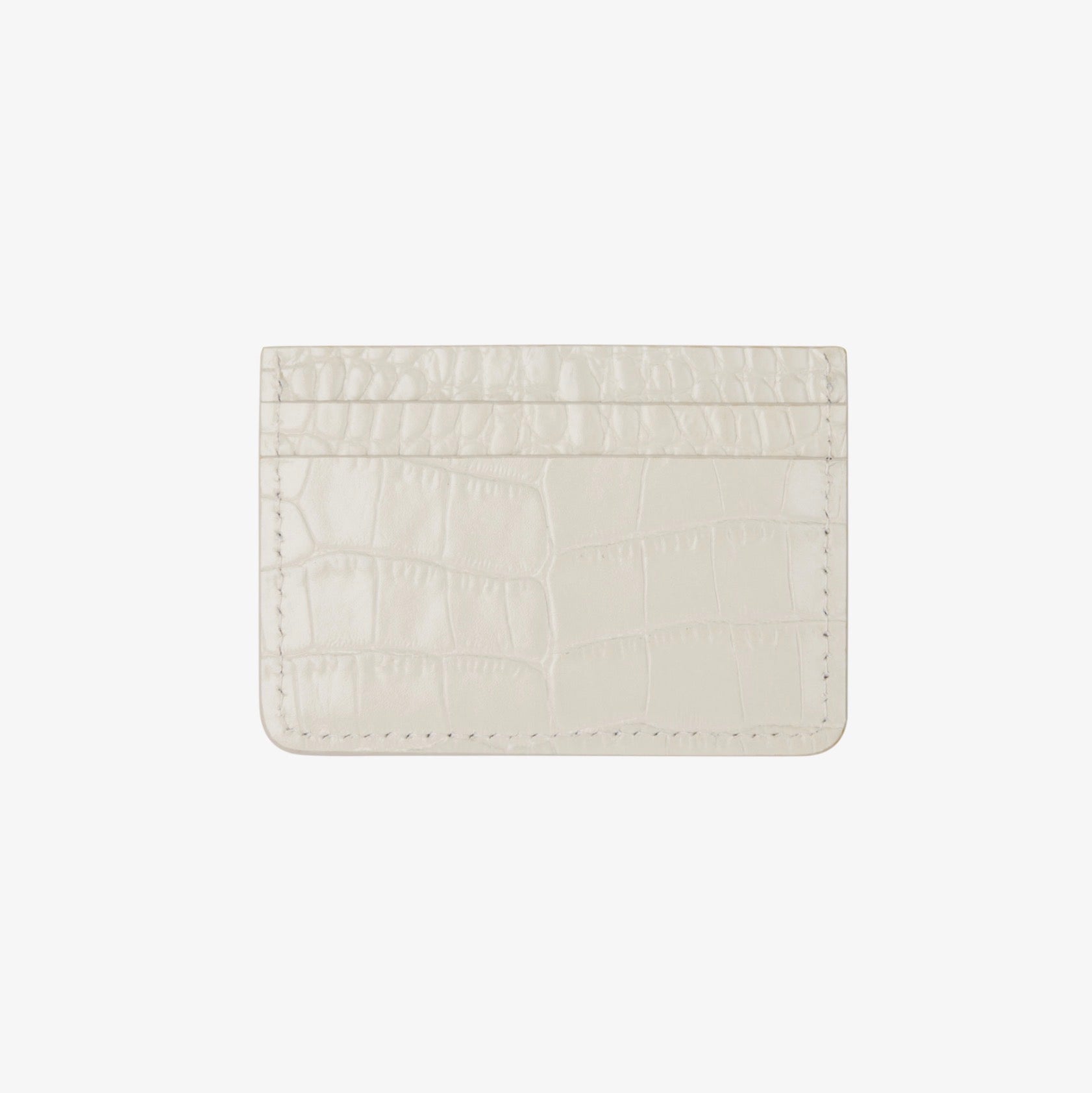 Card Holder Croco Ivory