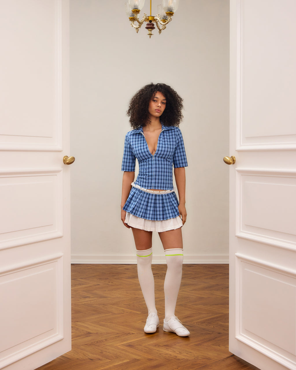 Checked Mini Skirt
