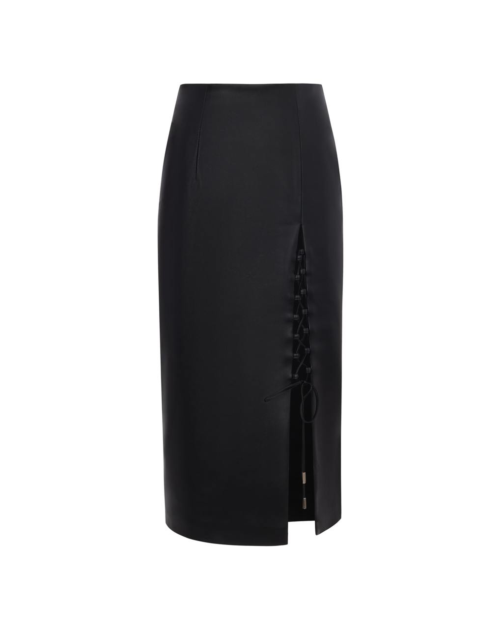 Eco Leather Midi Skirt