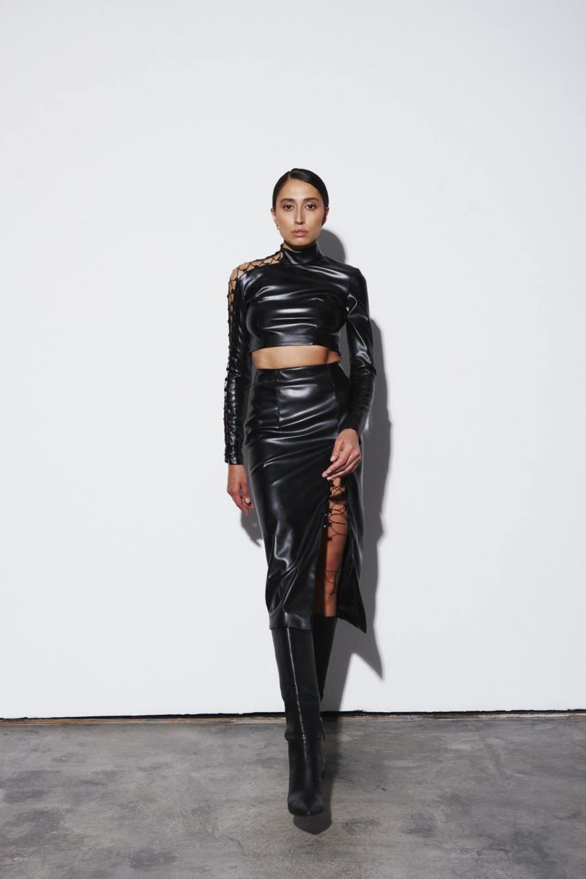 Eco Leather Blouse