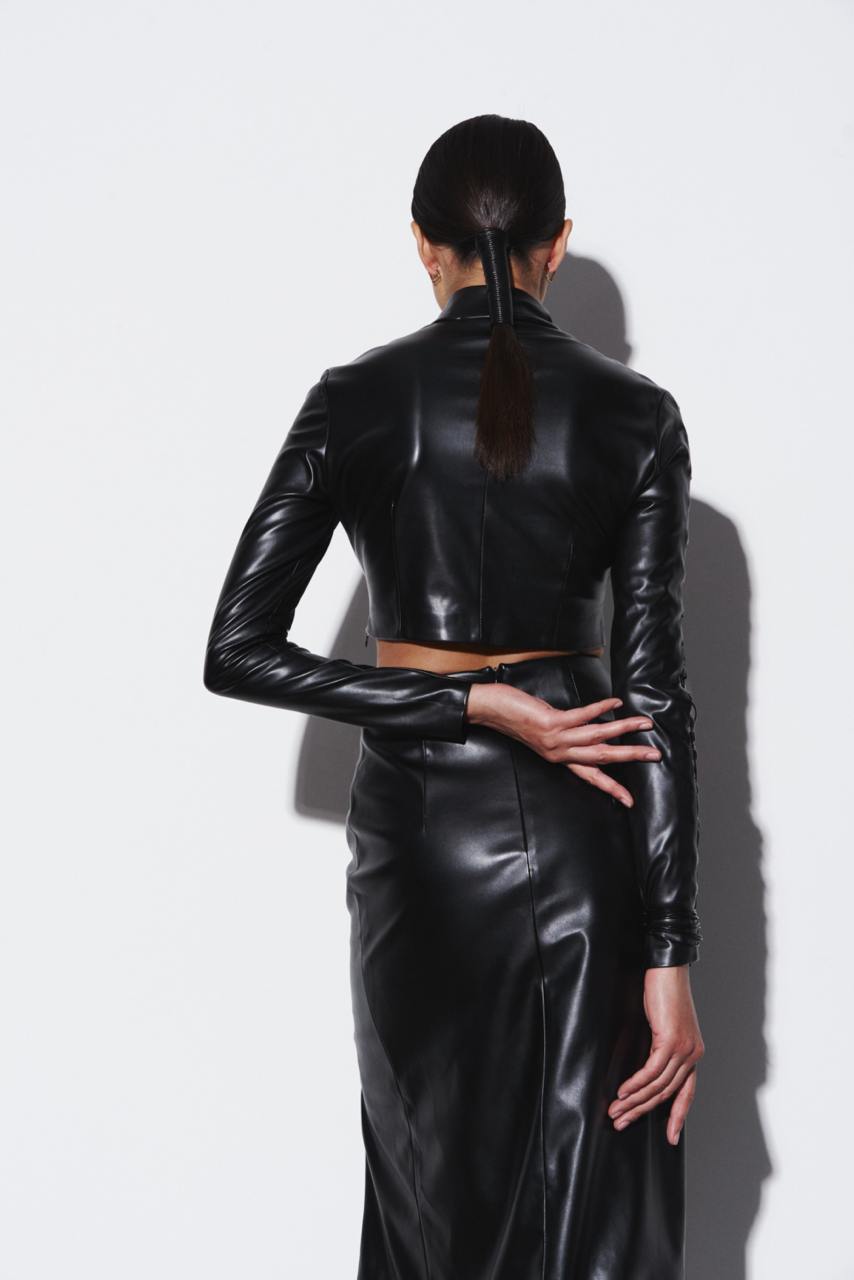 Eco Leather Blouse