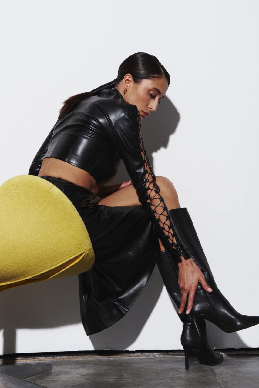 Eco Leather Blouse