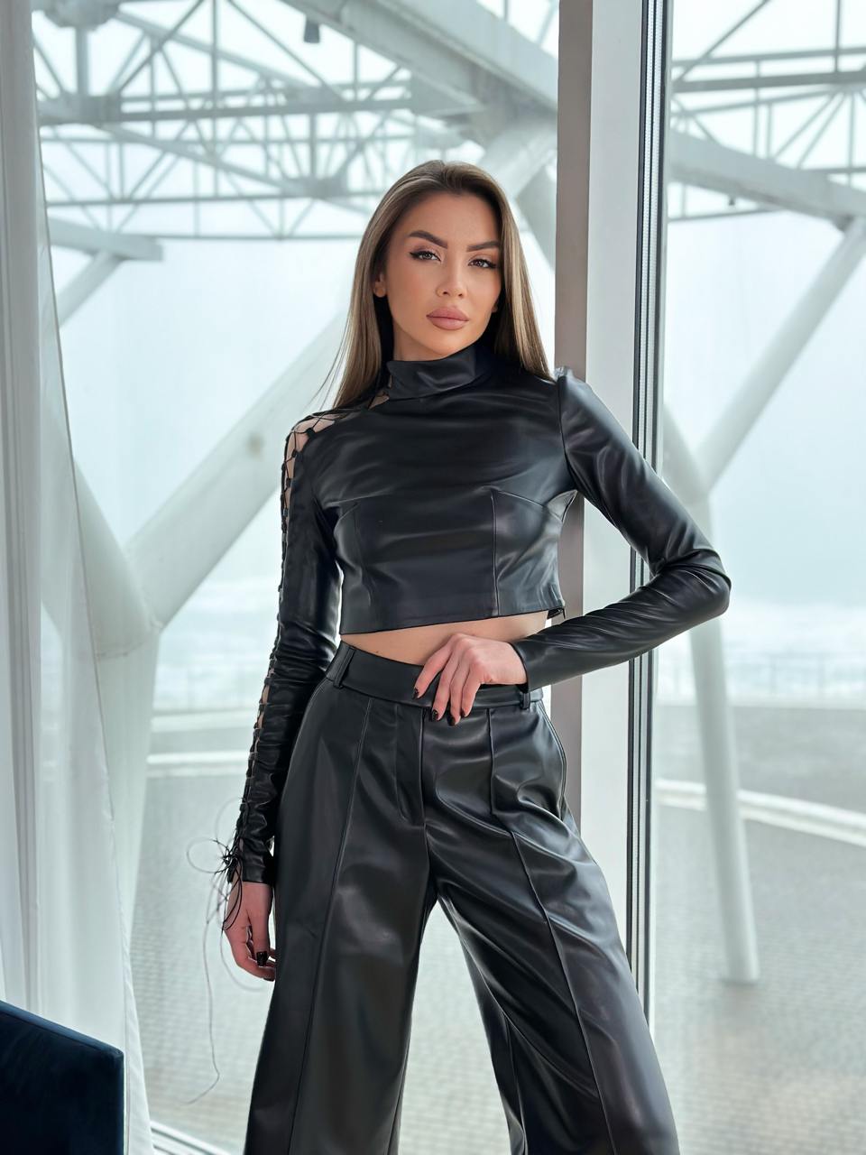 Eco Leather Bermuda Shorts