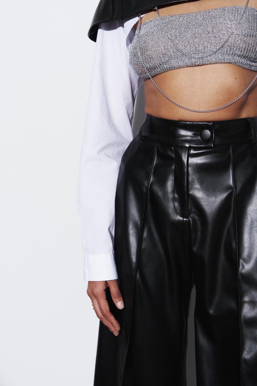 Eco Leather Bermuda Shorts