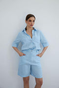 Blue Linen Suit