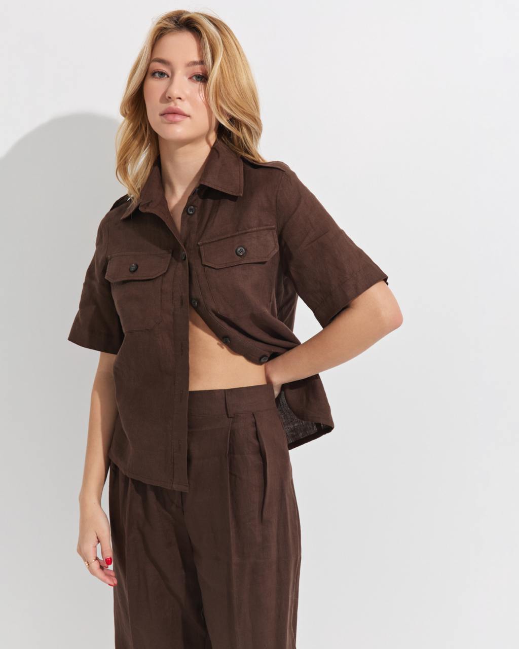 Chocolate Linen Suit