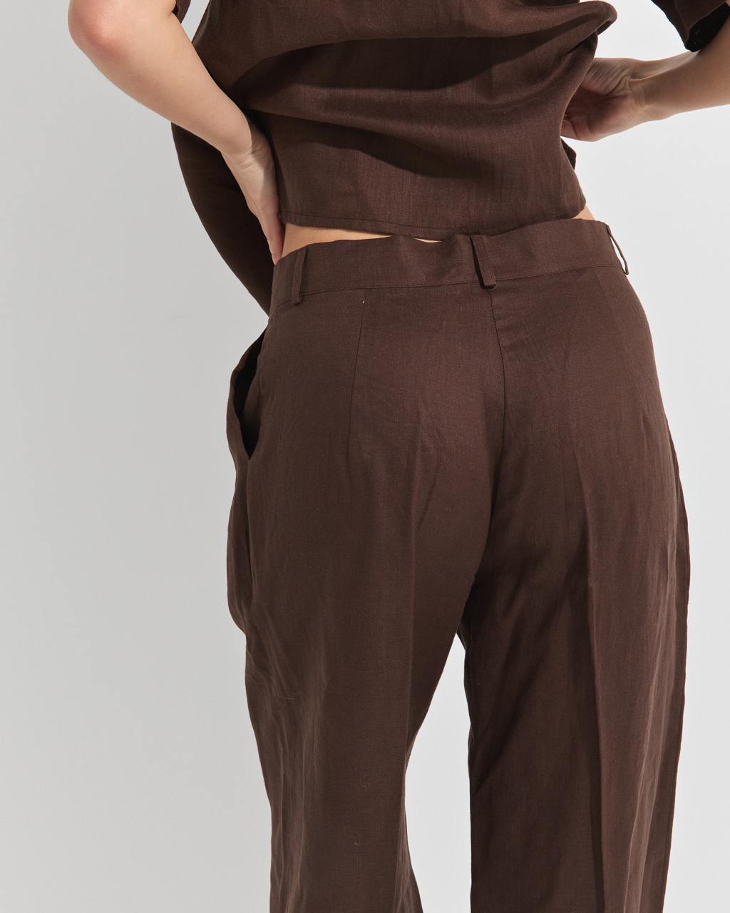 Chocolate Linen Suit