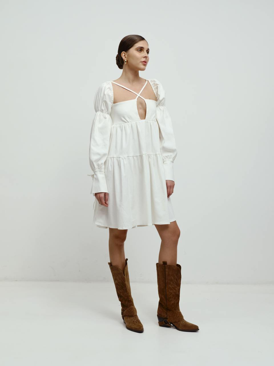 Santorini White Dress