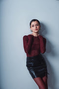 Selenzia Burgundy Bodysuit