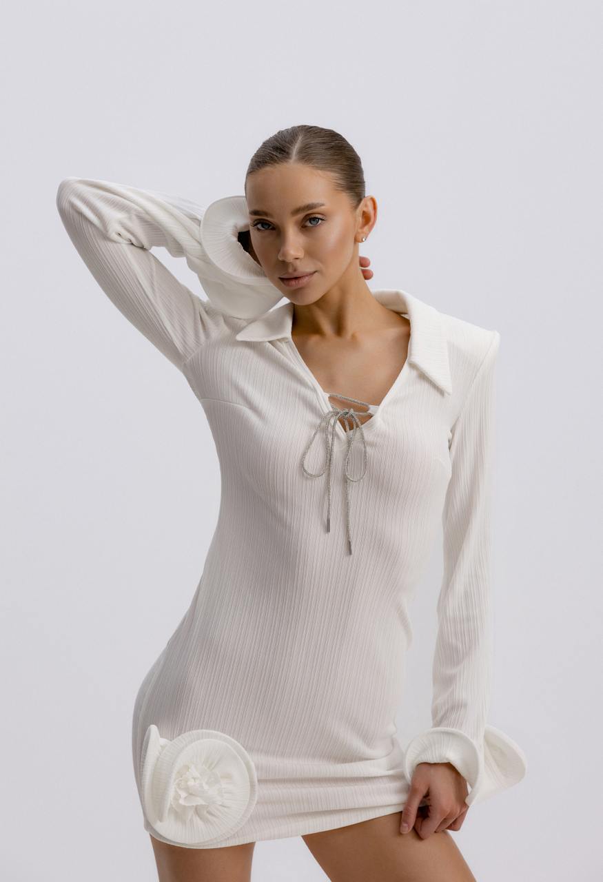 Louvre Bloom White Dress