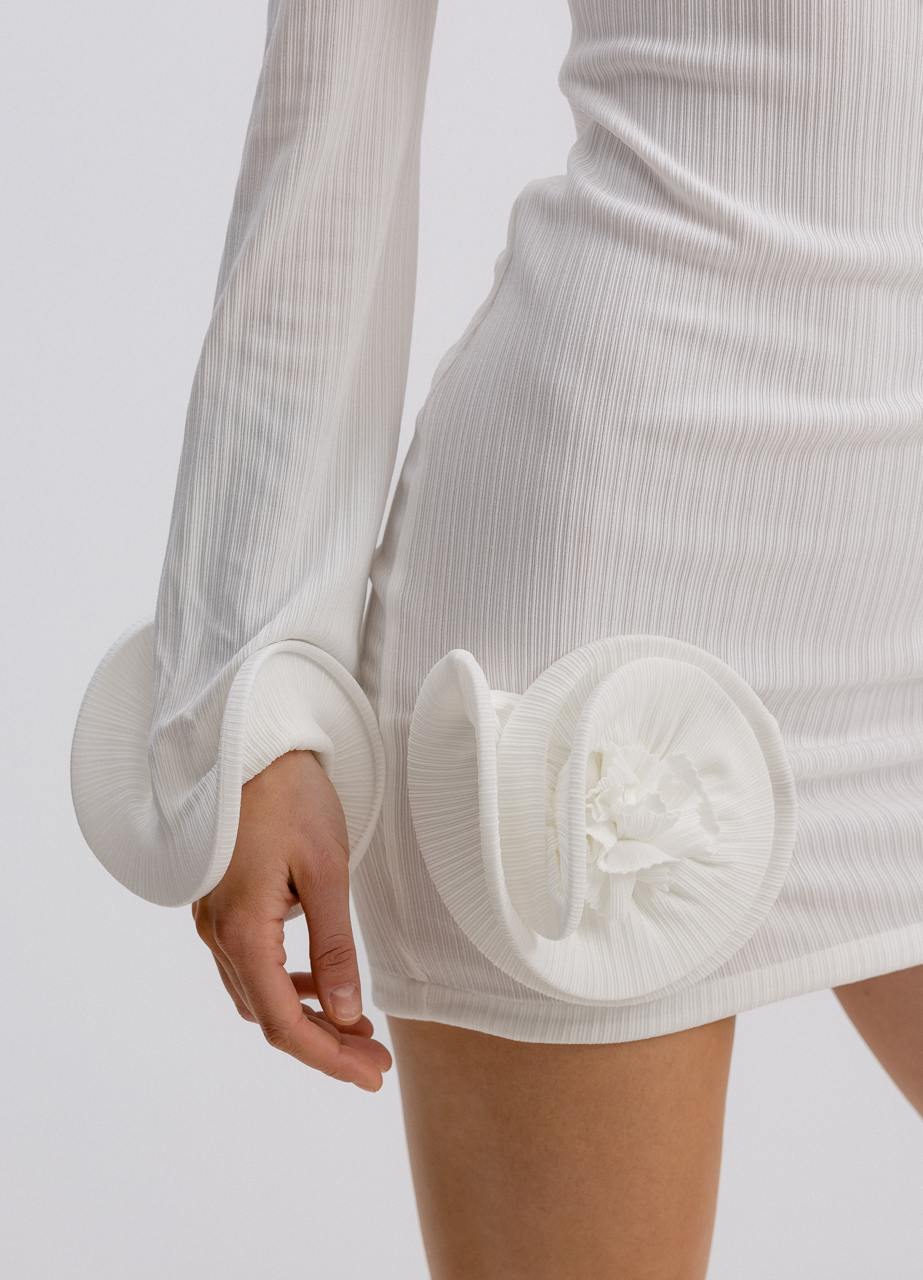 Louvre Bloom White Dress