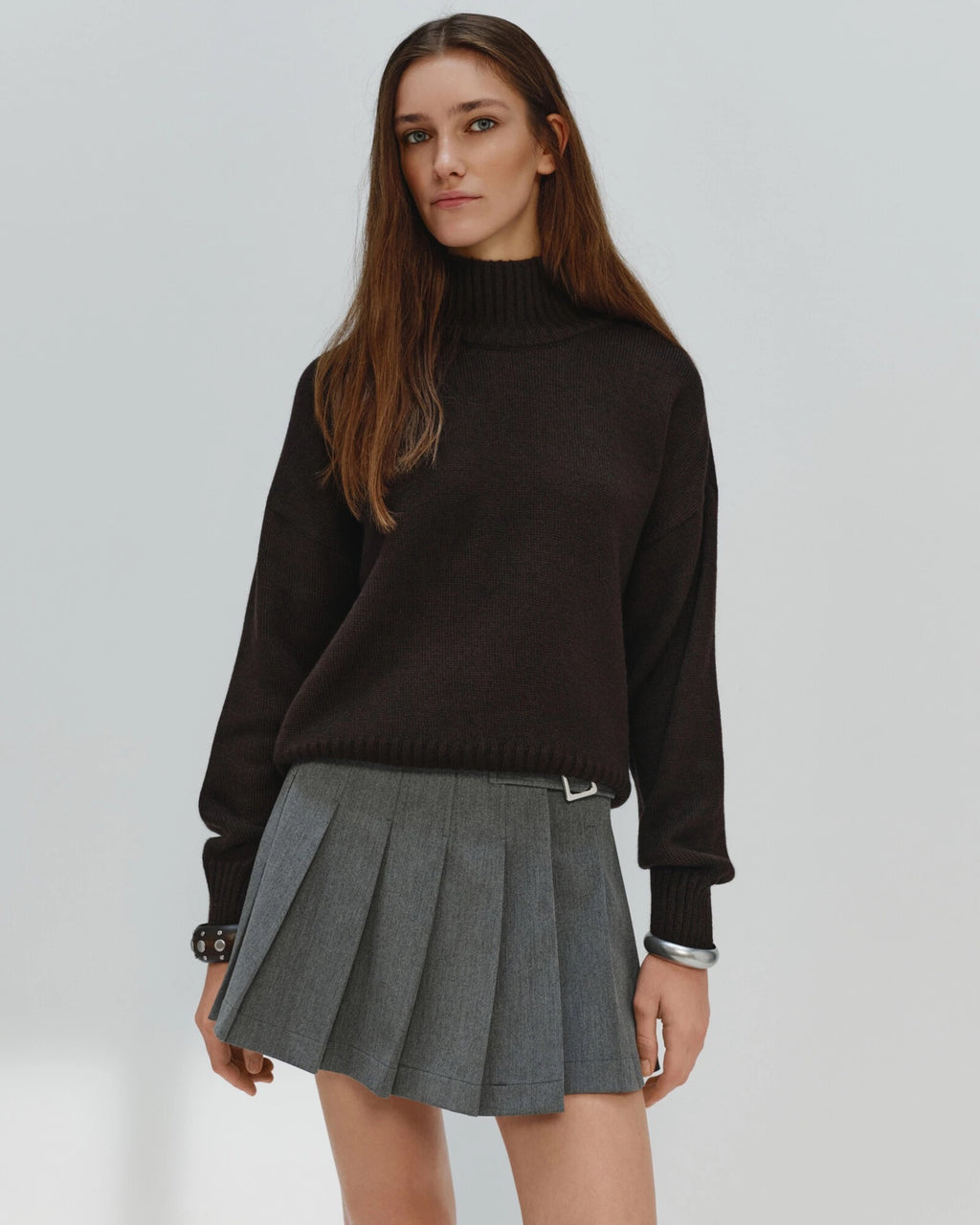 Pleated mini skirt