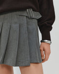 Pleated mini skirt
