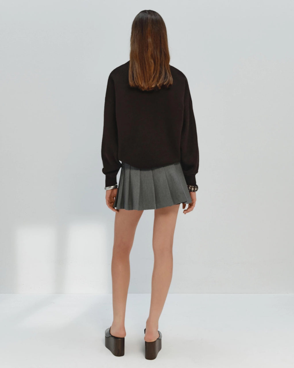 Pleated mini skirt