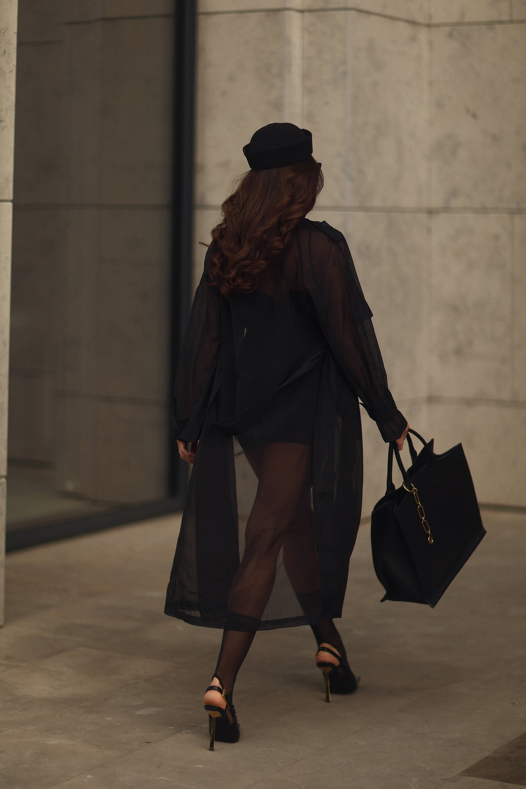 Adele Translucent Trench Coat