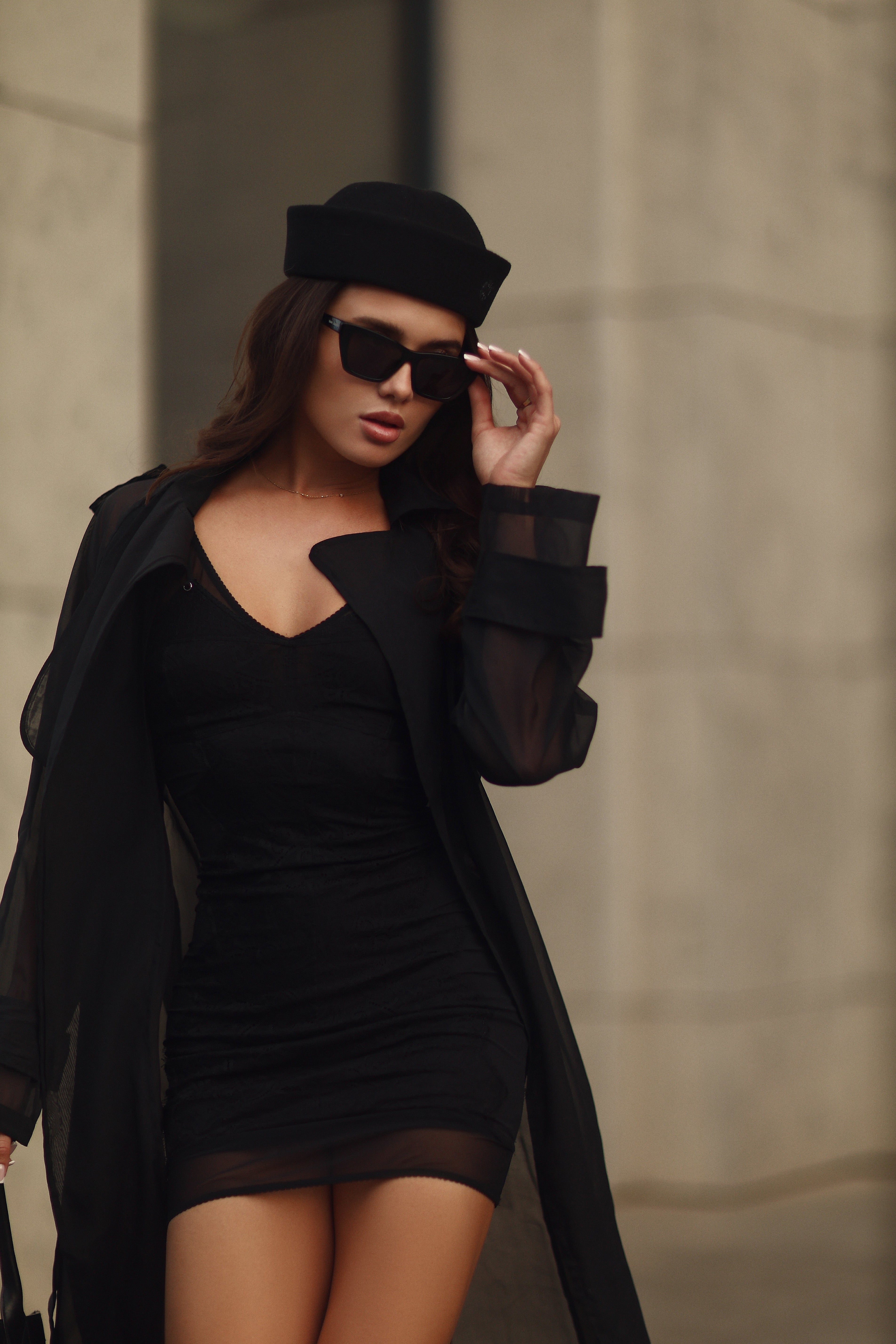 Adele Translucent Trench Coat