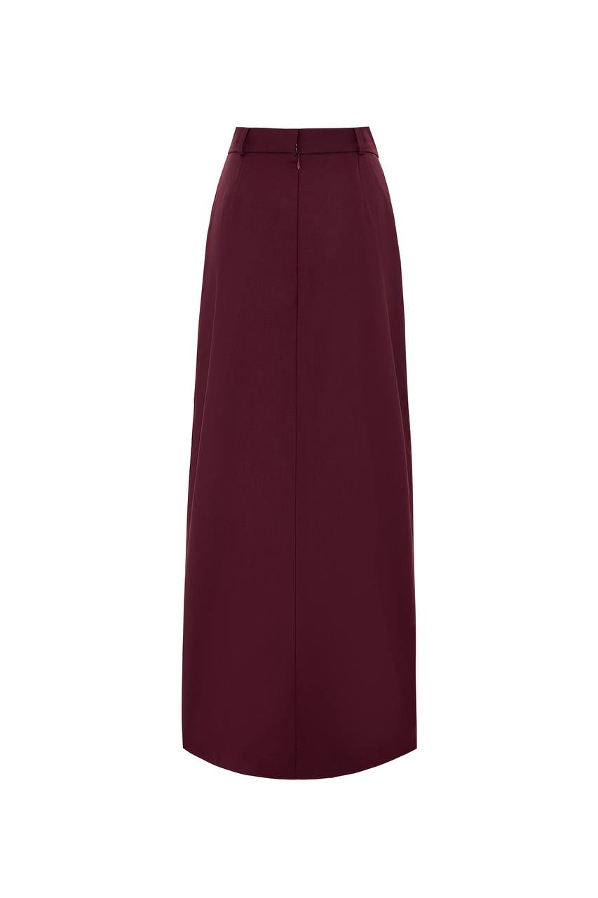 Judi Burgundy Maxi Skirt