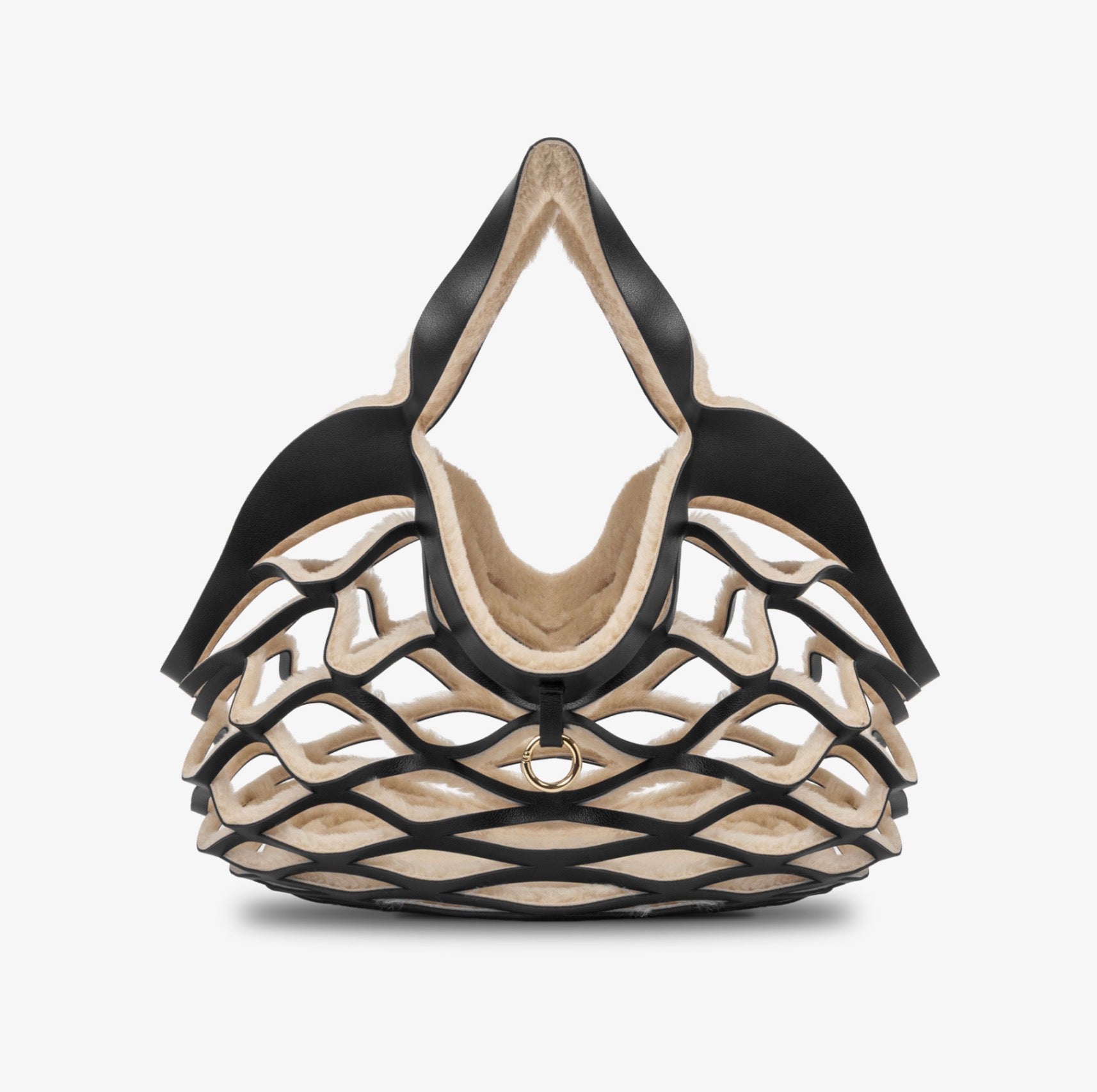 Mesh Tote Black & Fur