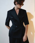 Black jacket with short sleeves