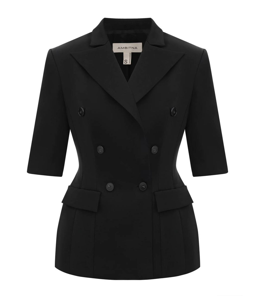 Black jacket with short sleeves