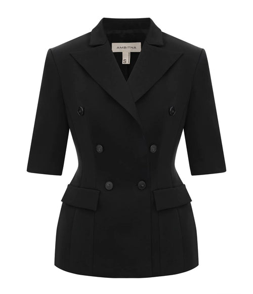 Black jacket with short sleeves