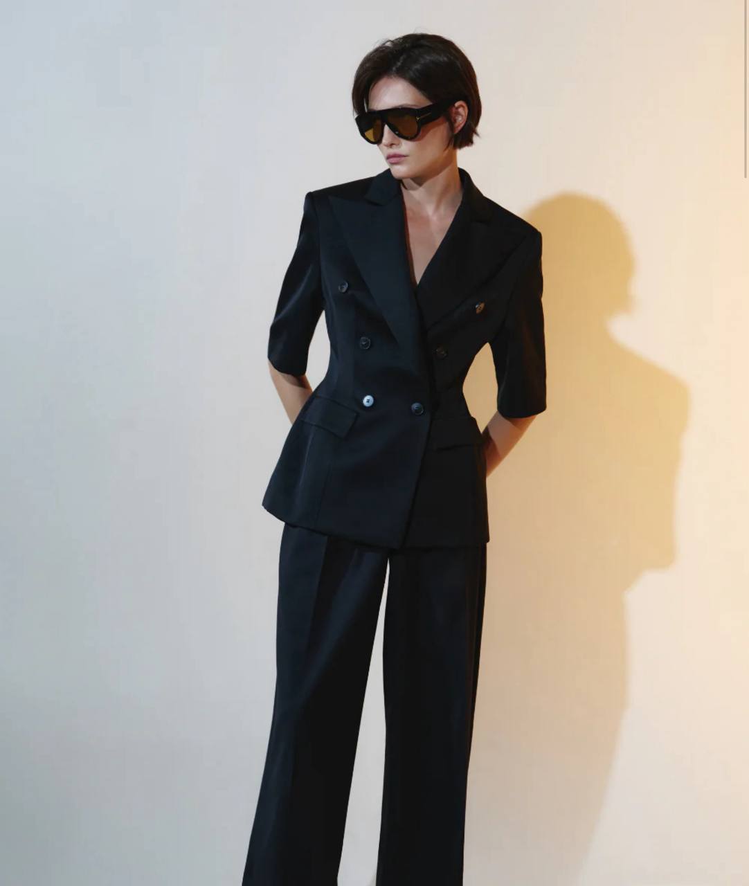 Black jacket with short sleeves